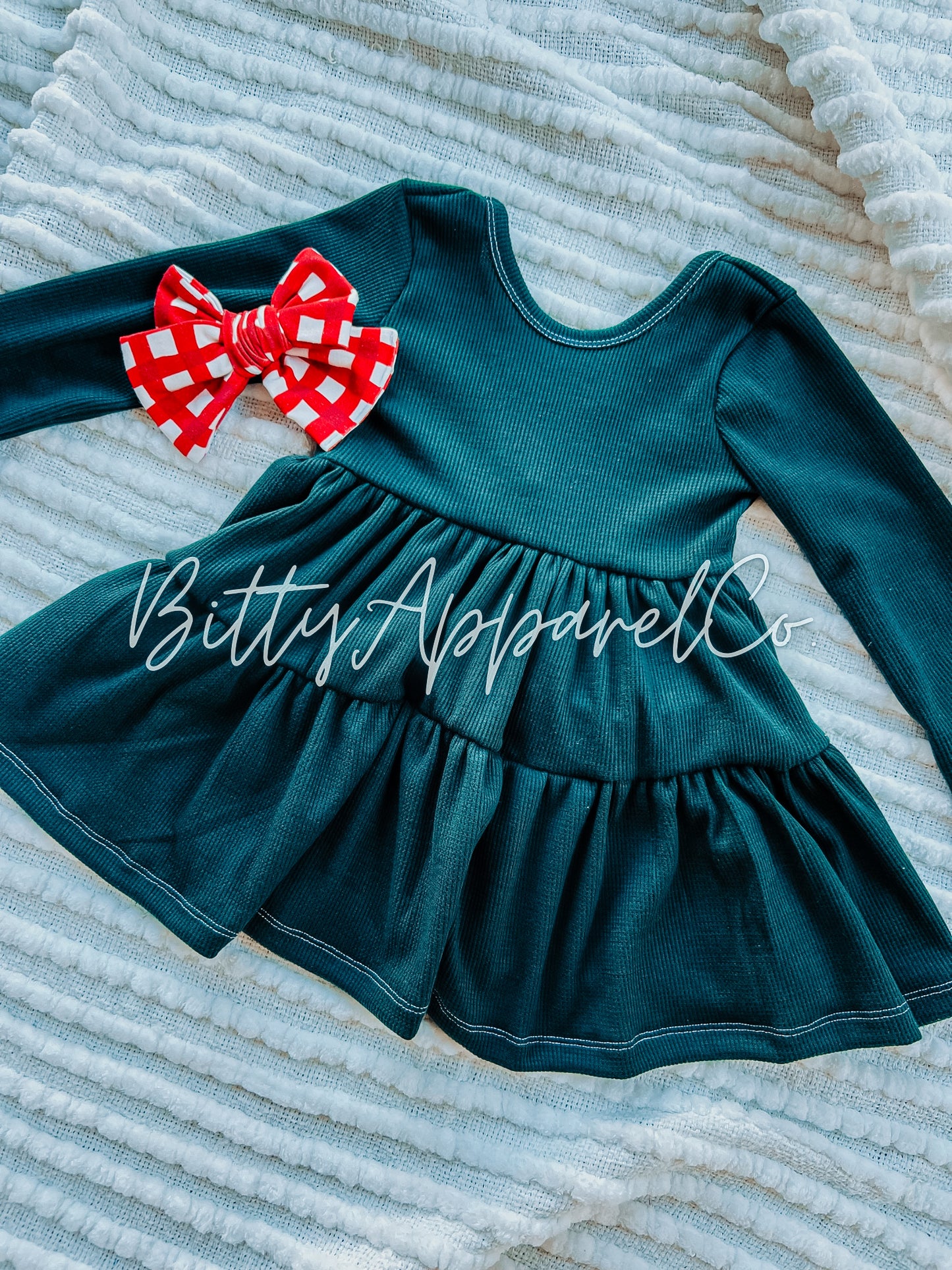 4T tiered peplum + bow